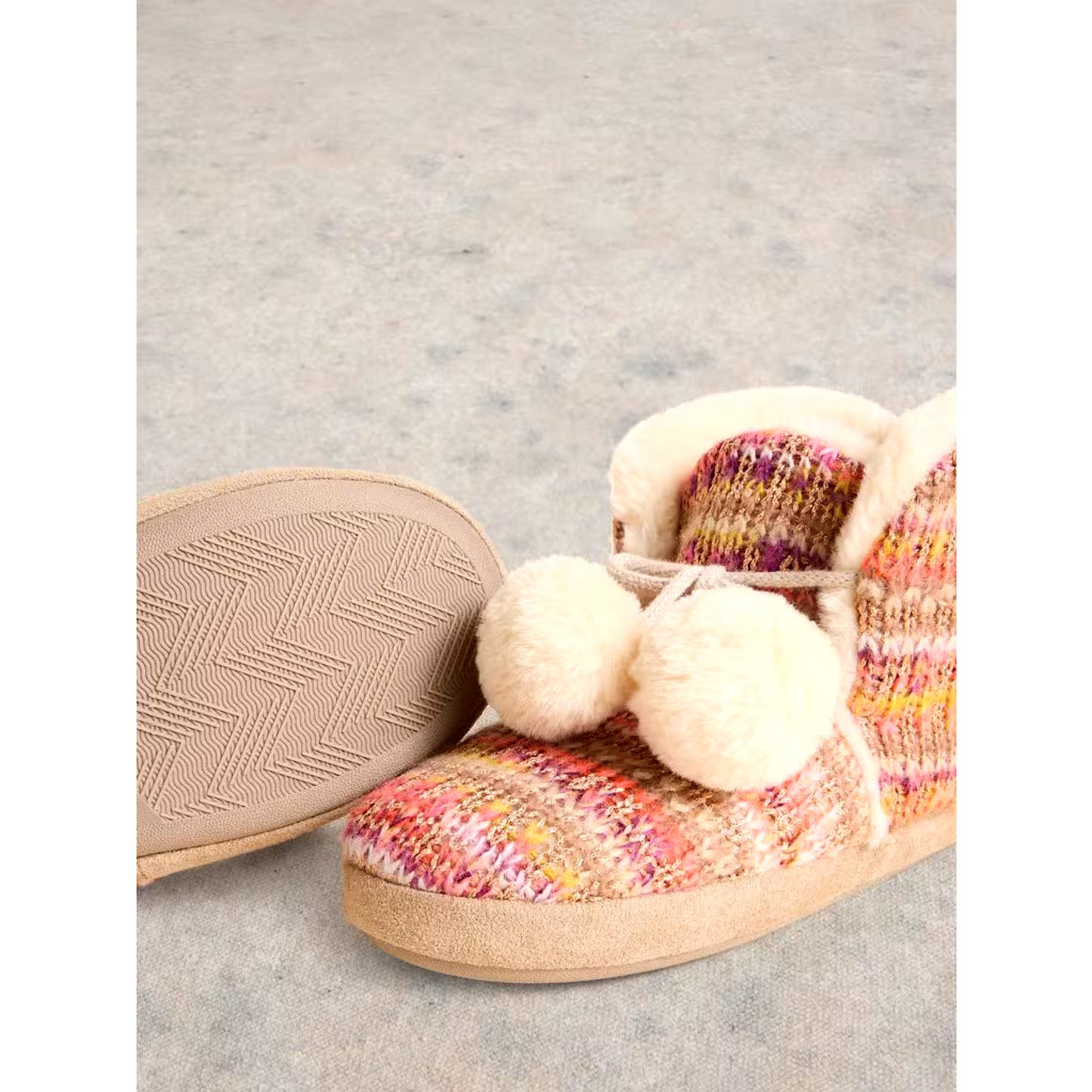 White Stuff Knitted Bootie Slippers