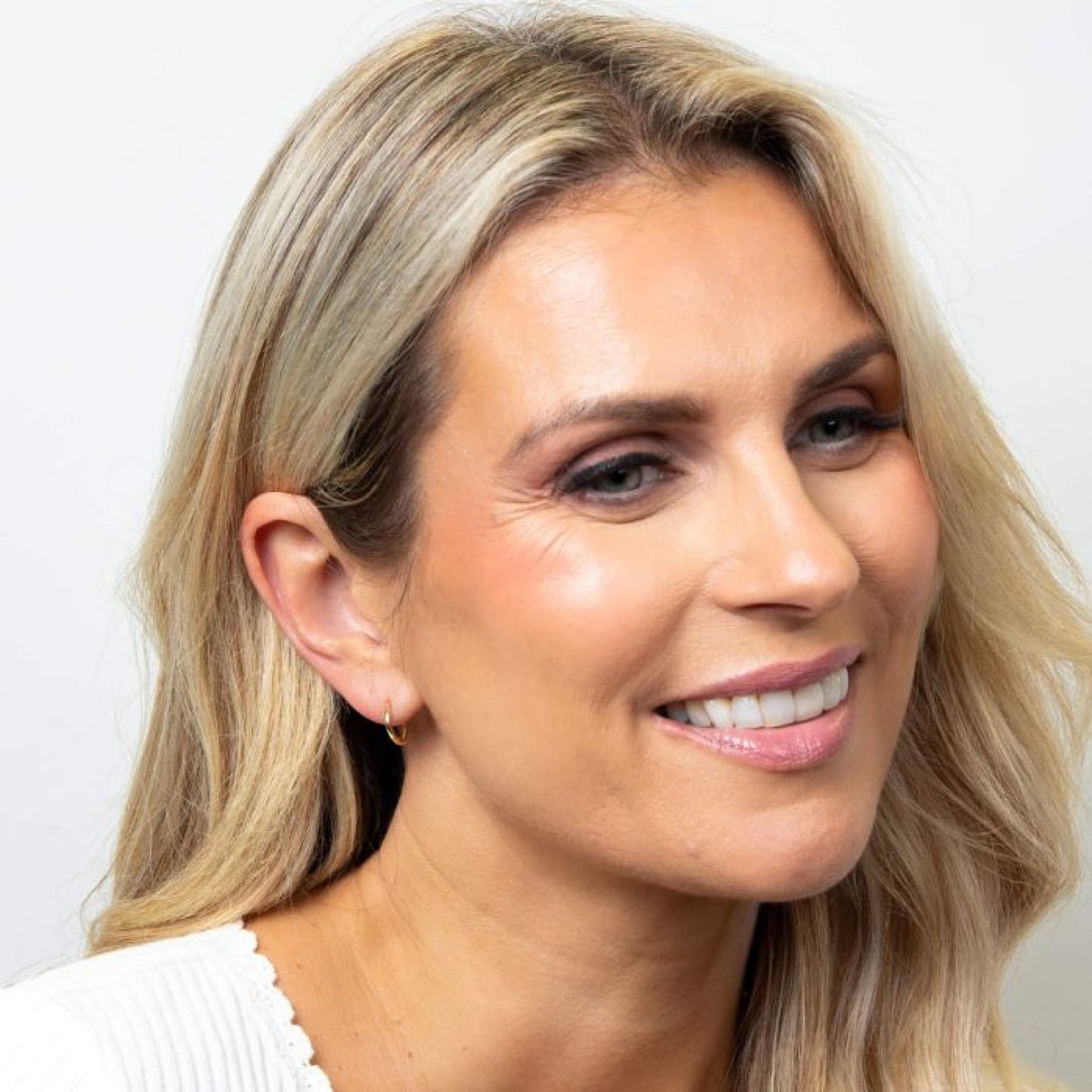 Beginnings Gold Plate Sterling Silver Huggies