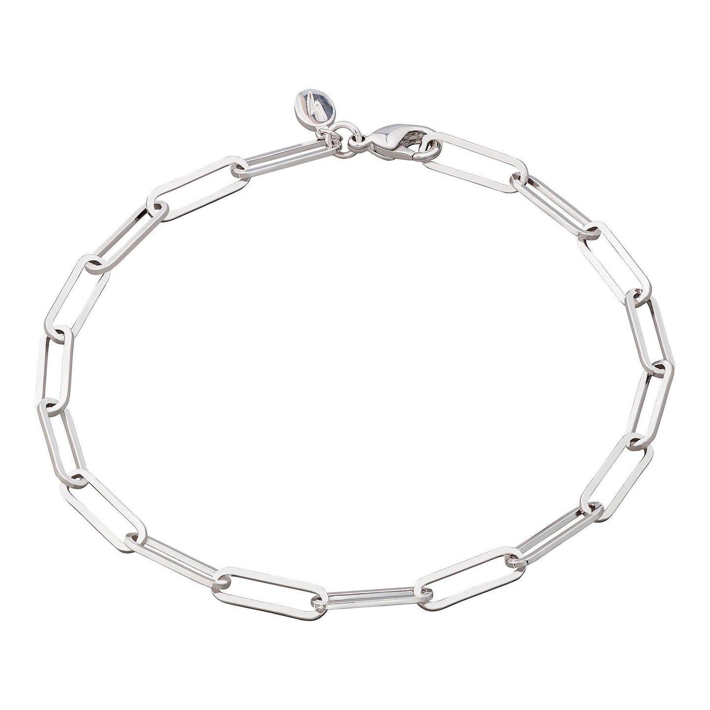 Scream Pretty Long Link Chain Bracelet: Rhodium Plated