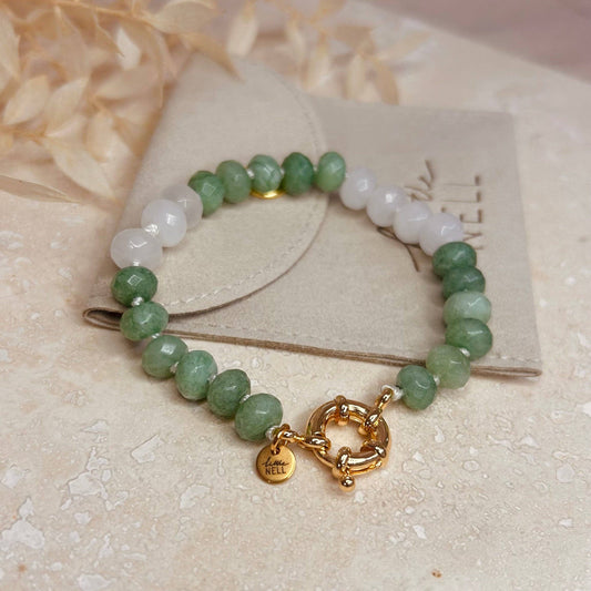 Little Nell Chunky Green Beaded Bracelet