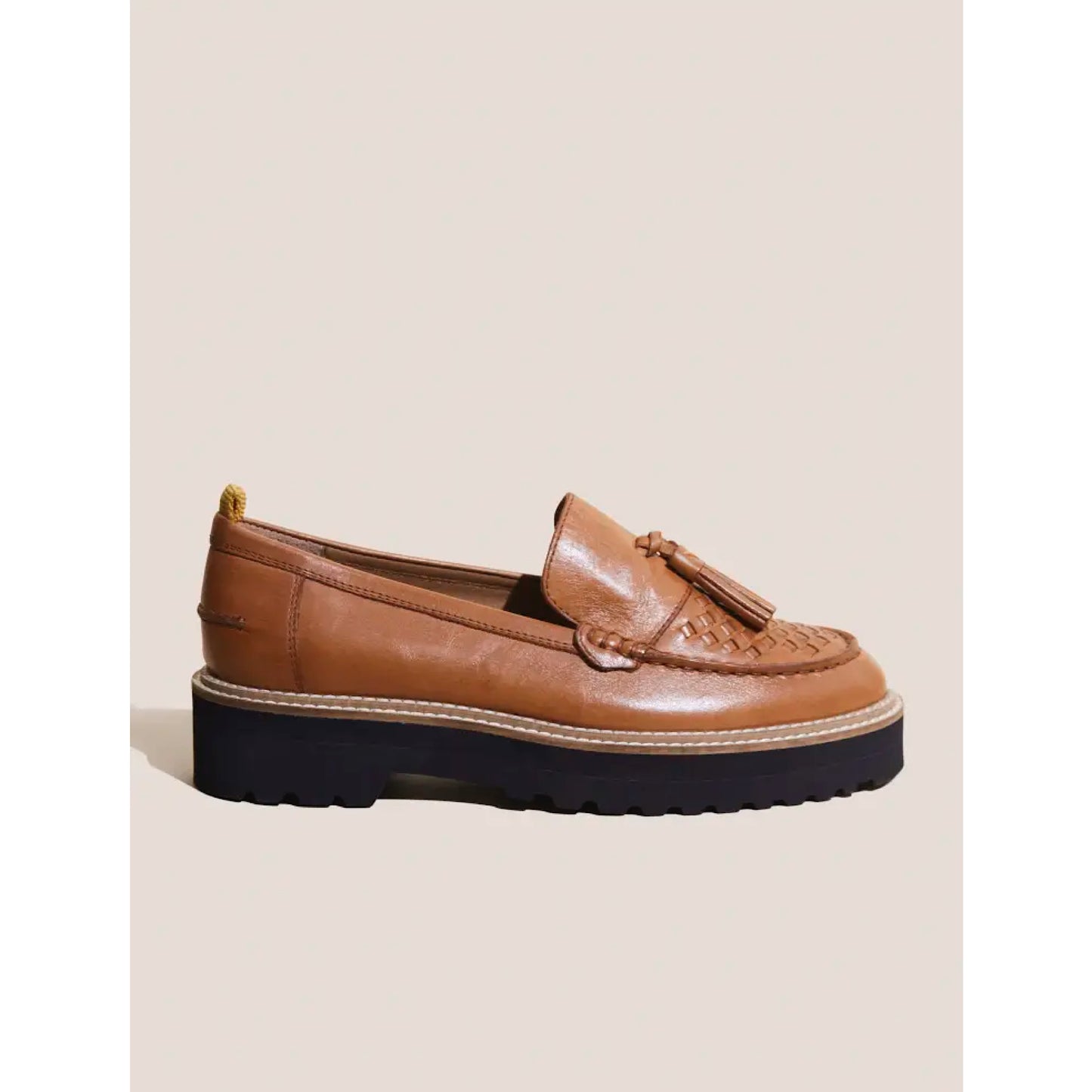 White Stuff Chunky Leather Woven Loafer