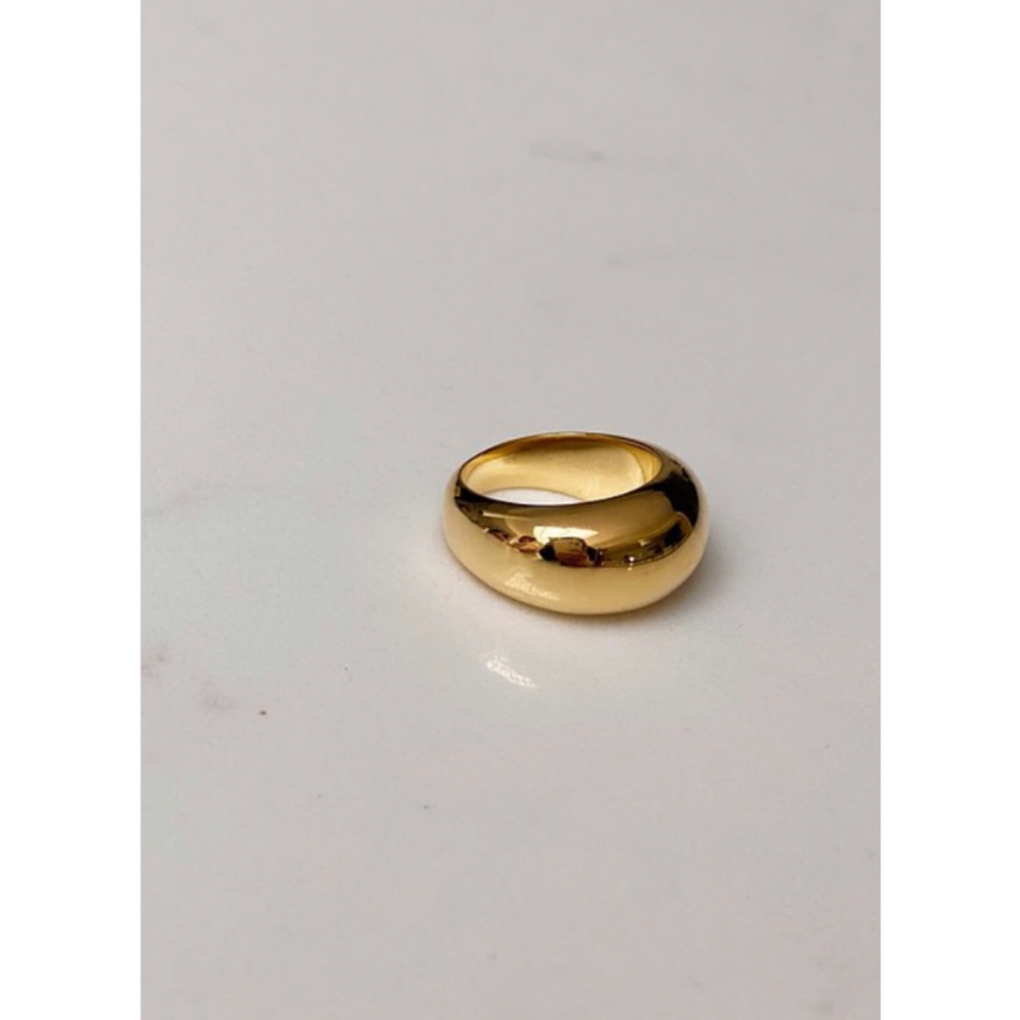 Gold Brass Dome Ring