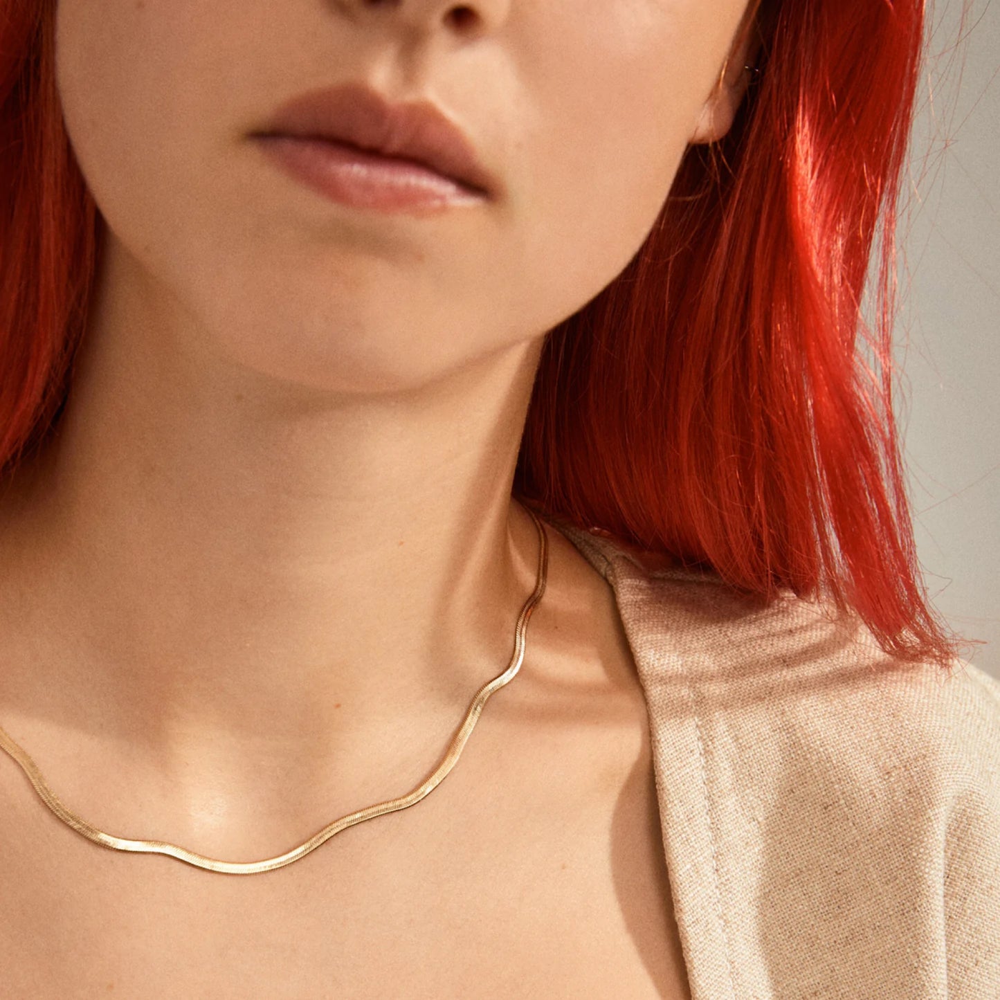 Pilgrim Joanna Flat Snake Chain Necklace