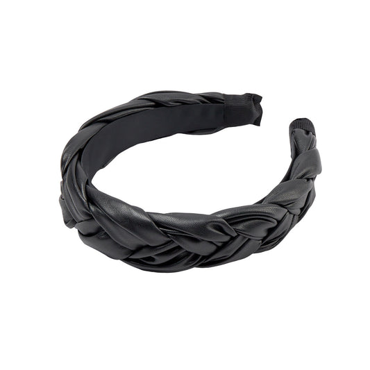 Numph Braided Leather Look Headband